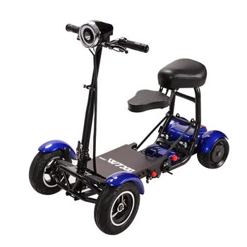 Kövér gumik összecsukható elektromos idős mobilitás robogó, a fogyatékkal élők, négykerekű segédmotoros kerékpár hordozható 