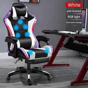 minőségi játék szék RGB lámpa irodai szék gamer számítógép Ergonomikus szék görgős szék Masszázs Fotel Új gamer székek