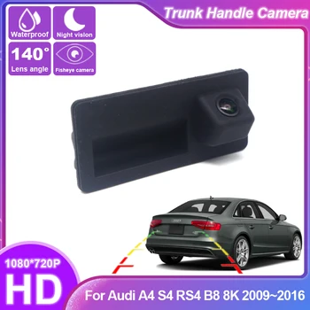 HD Visszapillantó Vízálló Magas minőségű Kamera Audi A4 S4 RS4 B8 8K 2009~2014 2015 2016 Csomagtartóban Kezelni, Kamera, biztonsági kamera